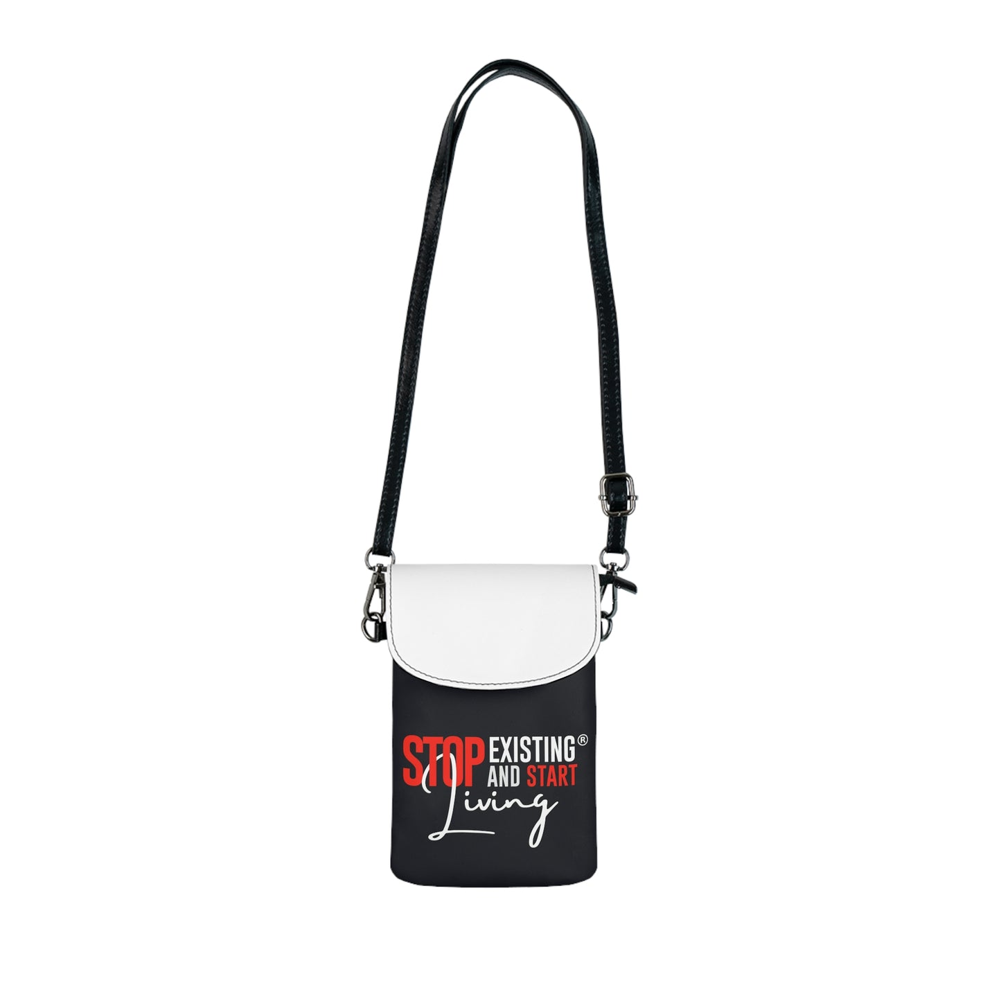 STOP EXISTING & START LIVING Small Cell Phone Wallet