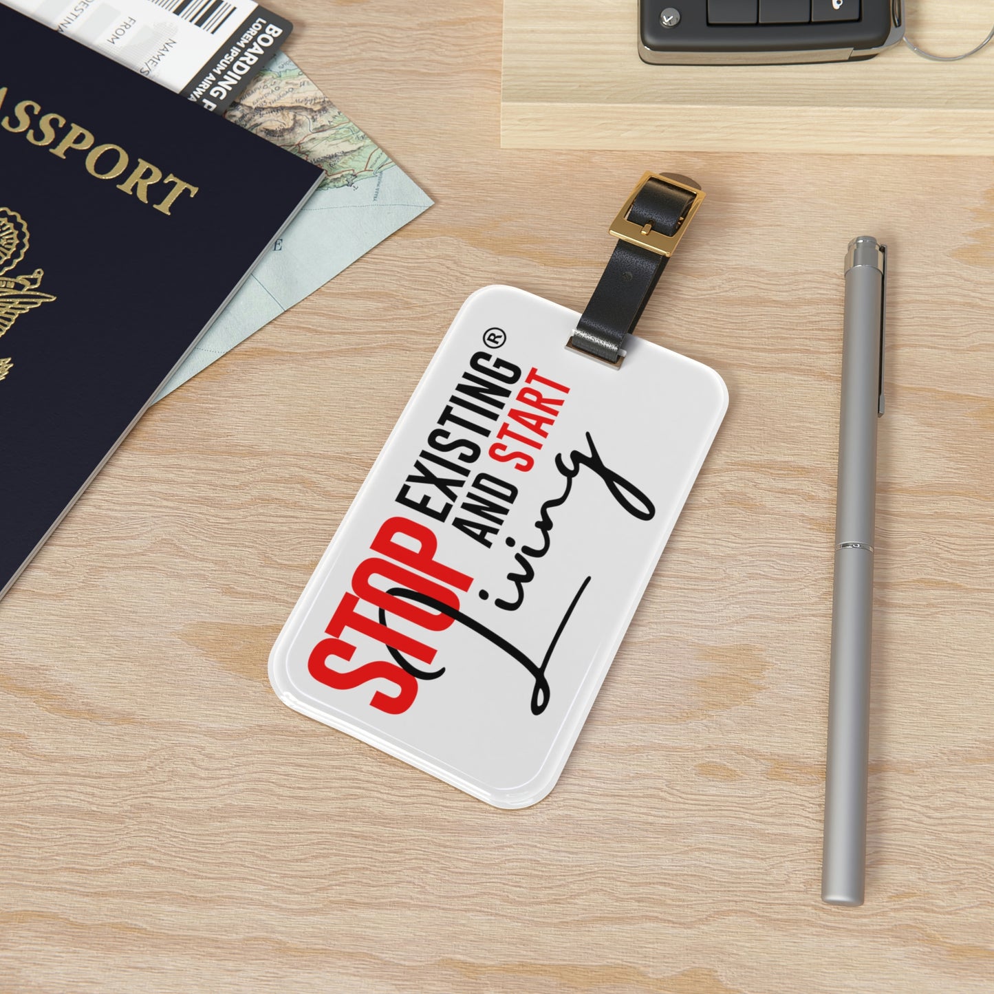 STOP EXISTING & START LIVING Luggage Tag