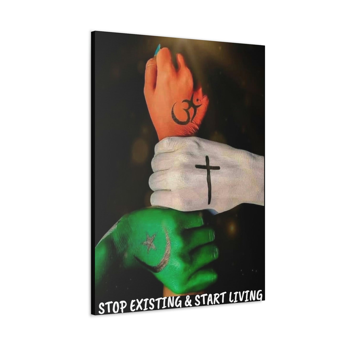 STOP EXISTING & START LIVING FAITH Canvas Gallery Wraps