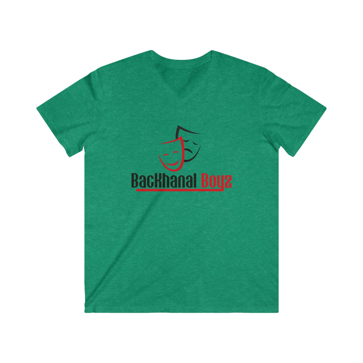 BACKHANAL Men's Fitted V-Neck Short Sleeve Tee