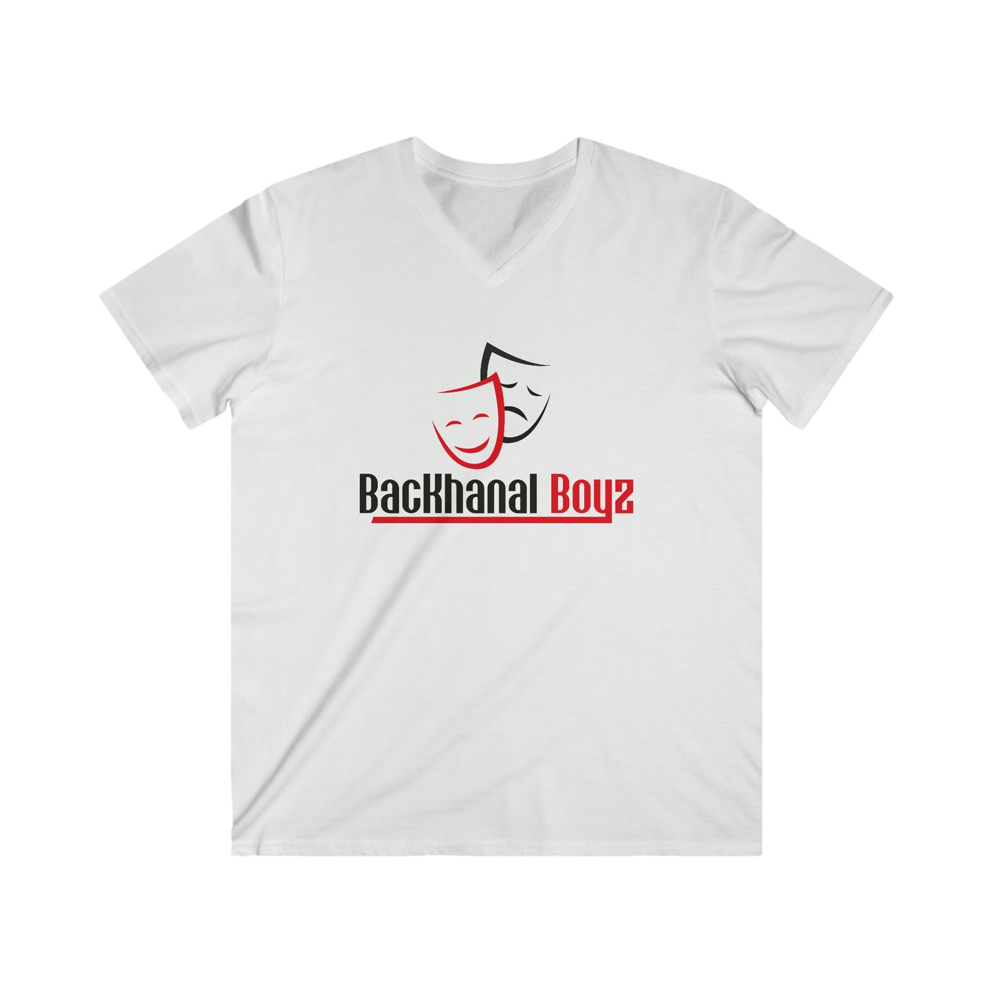 BACKHANAL Men's Fitted V-Neck Short Sleeve Tee