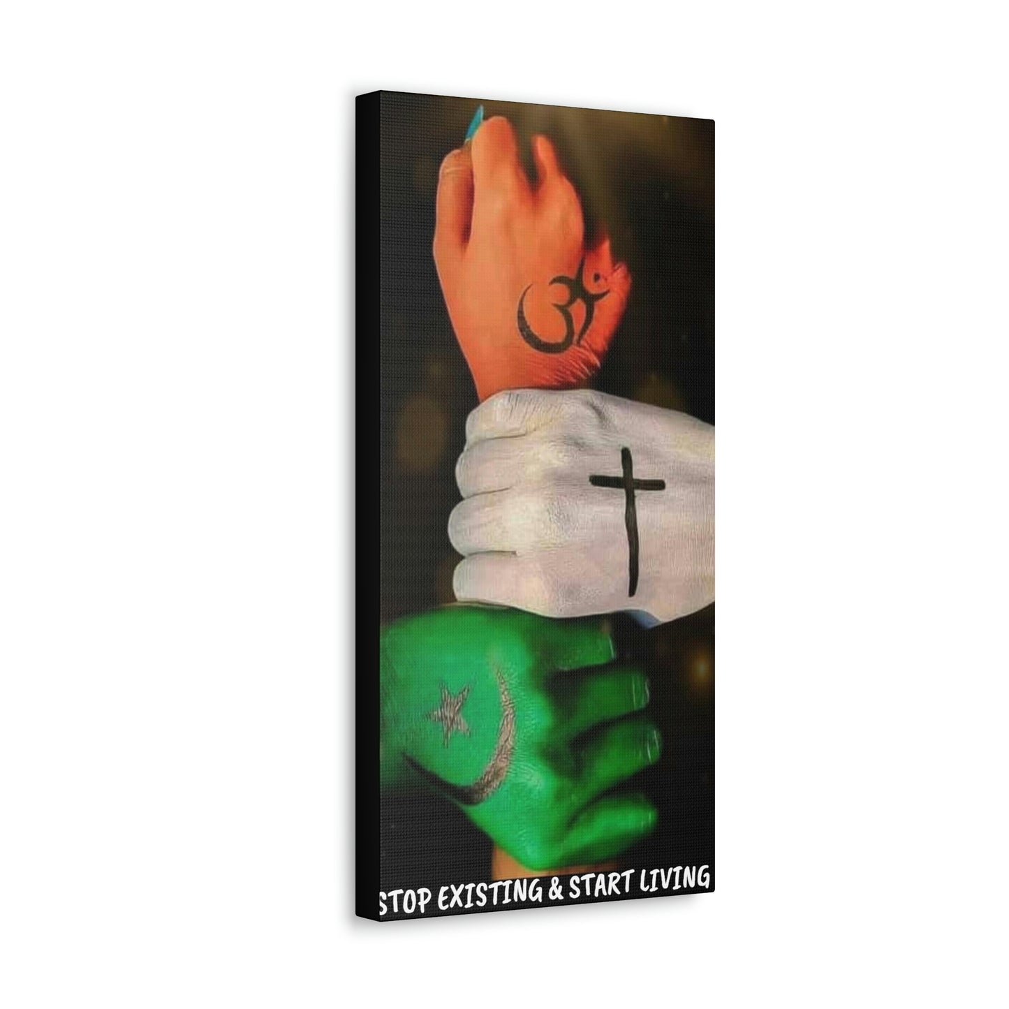 STOP EXISTING & START LIVING FAITH Canvas Gallery Wraps