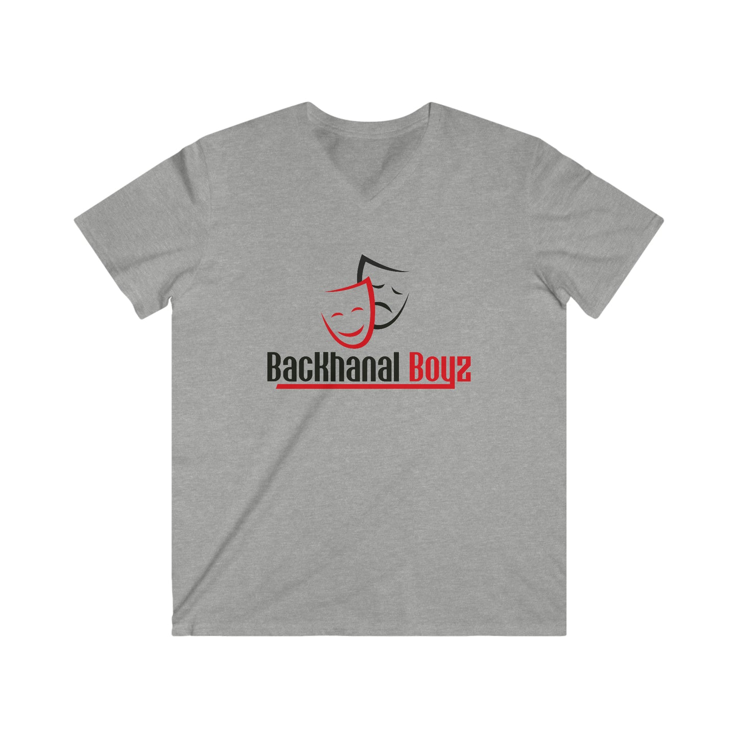 BACKHANAL Men's Fitted V-Neck Short Sleeve Tee