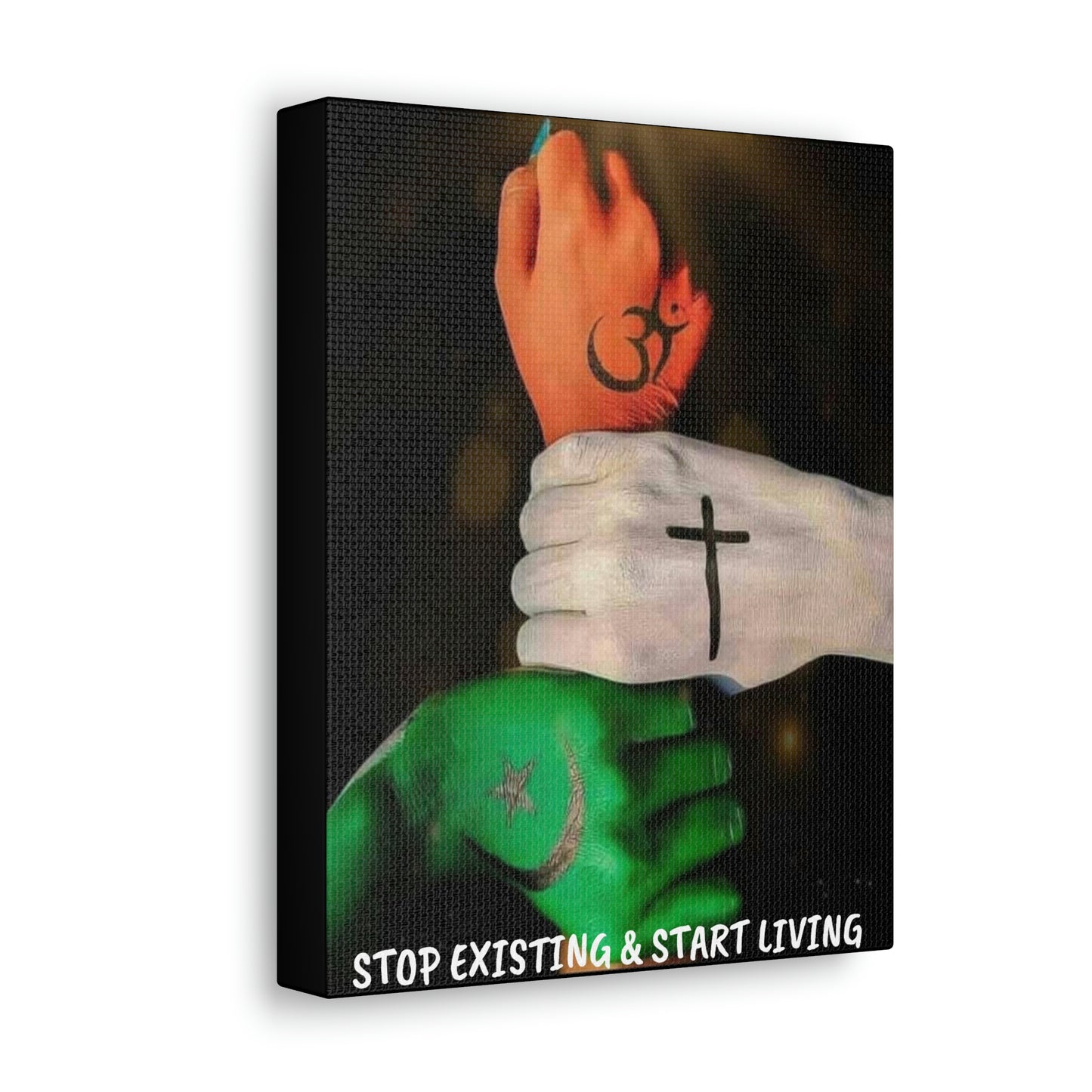 STOP EXISTING & START LIVING FAITH Canvas Gallery Wraps