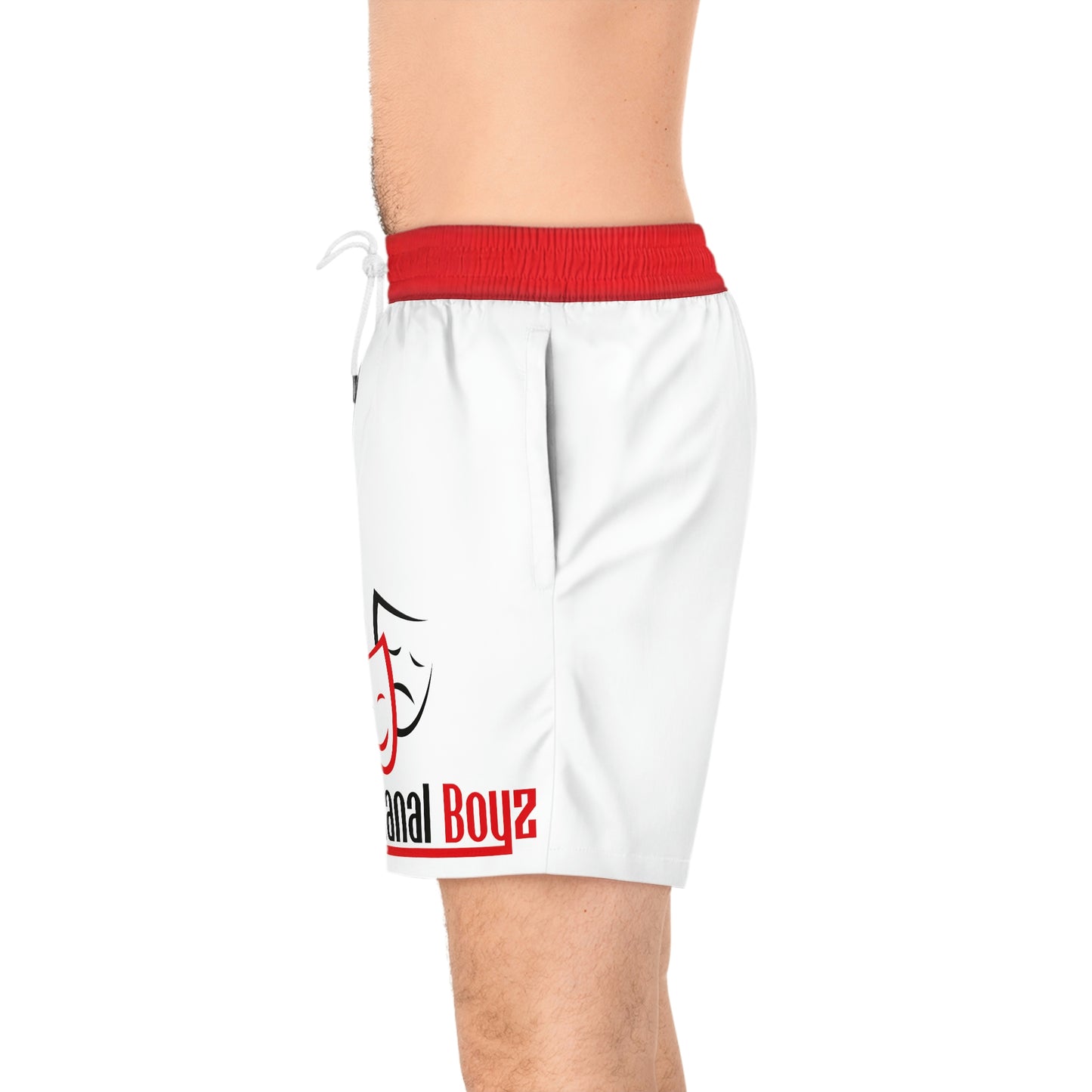 BACKHANAL BOYZ Men's Mid-Length Swim Shorts (AOP)