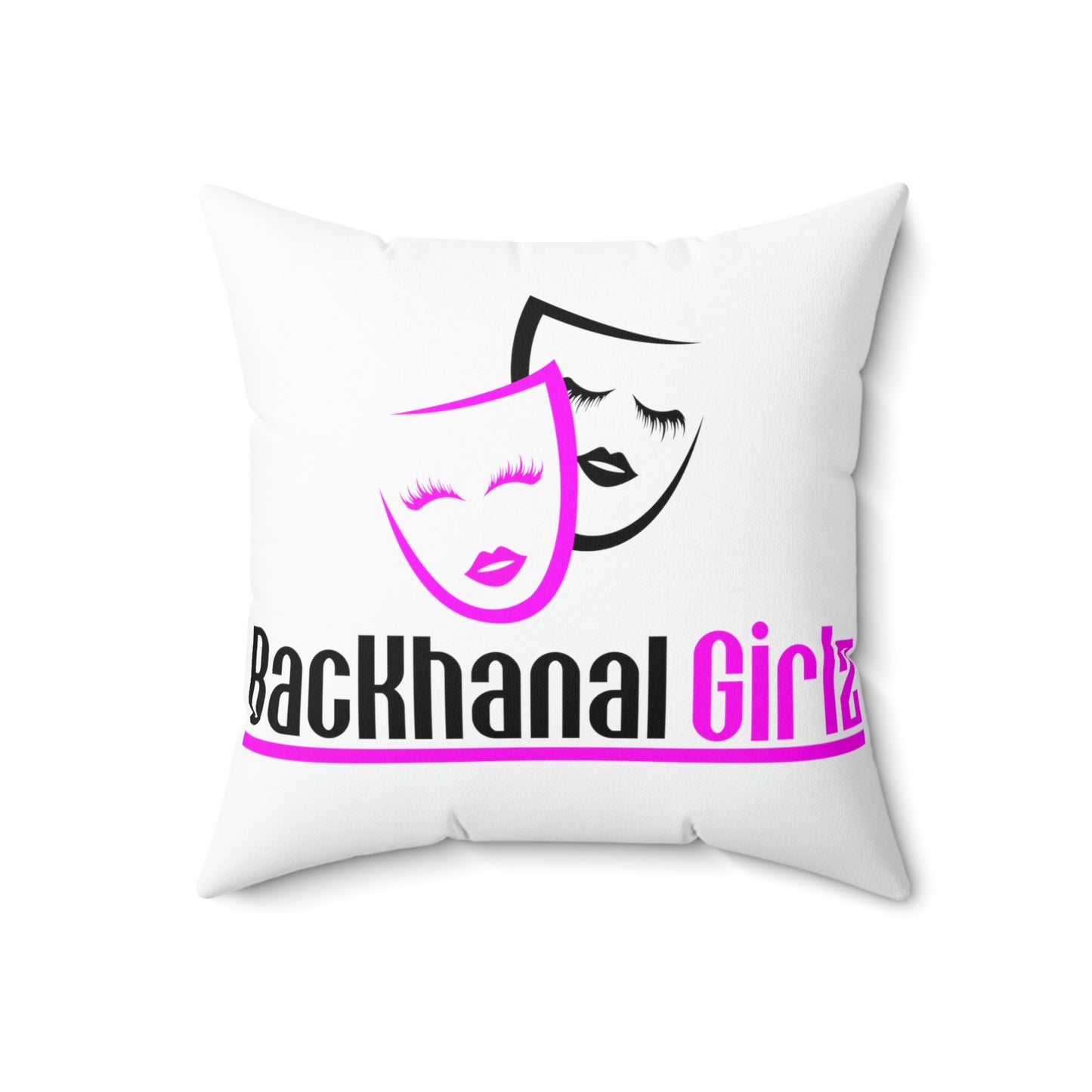 2 Sided Print STOP EXISTING & START LIVING / Backhanal GIRLZ Square Pillow