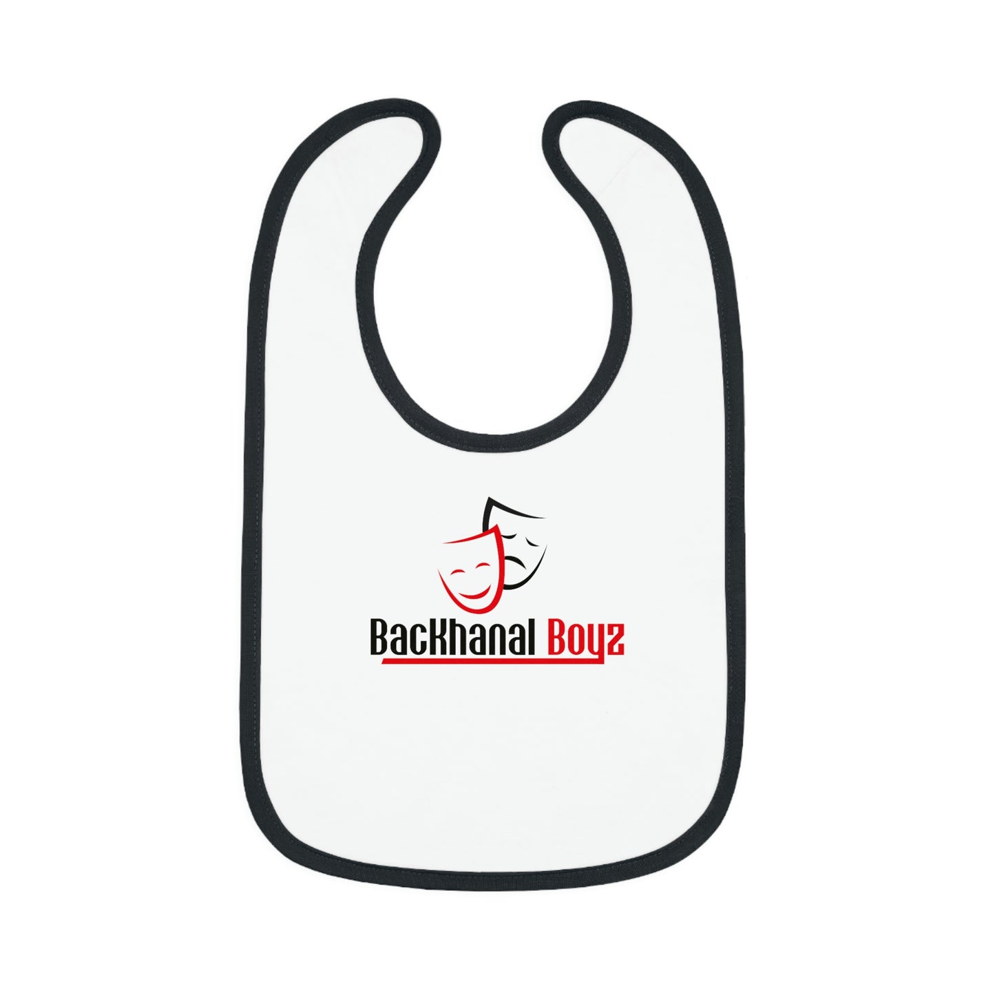 BACKHANAL MADE ME Baby Contrast Trim Jersey Bib