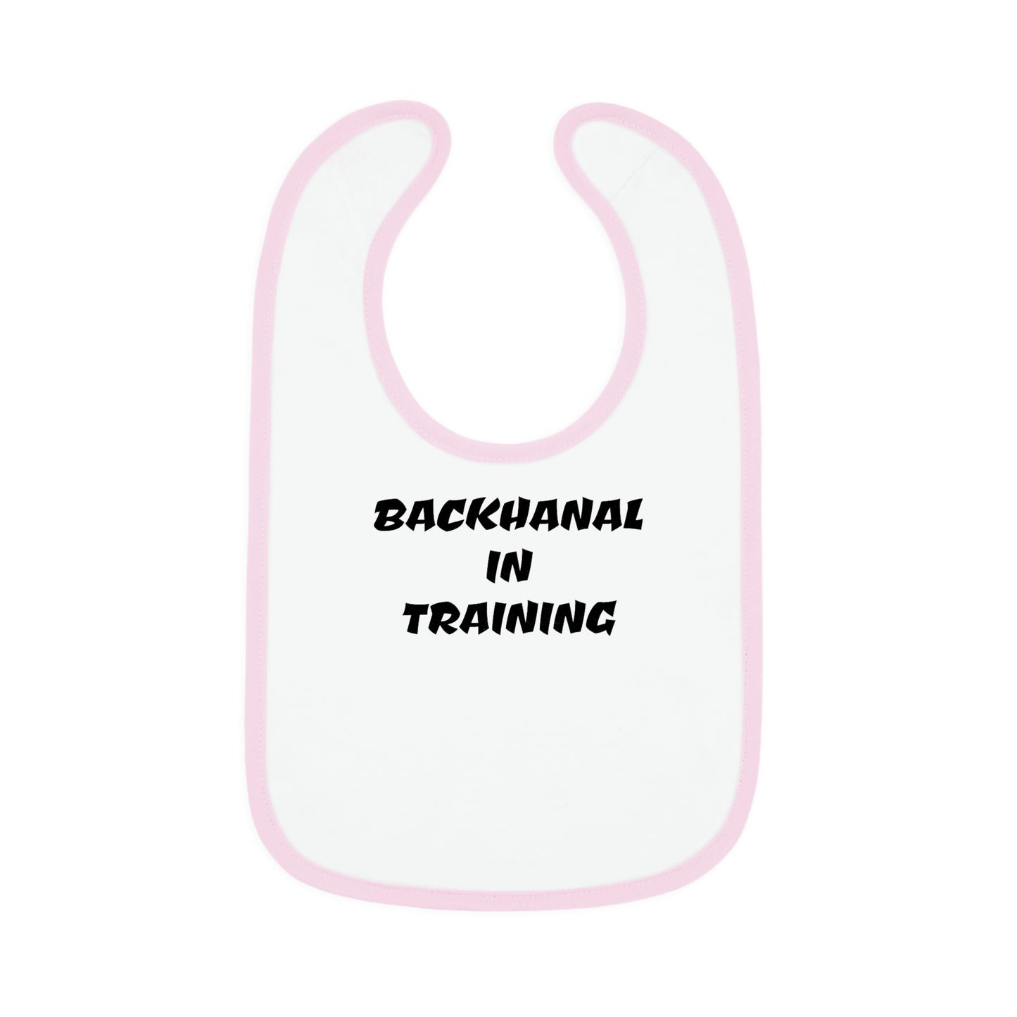 BACKHANAL IN TRAINING Baby Contrast Trim Jersey Bib