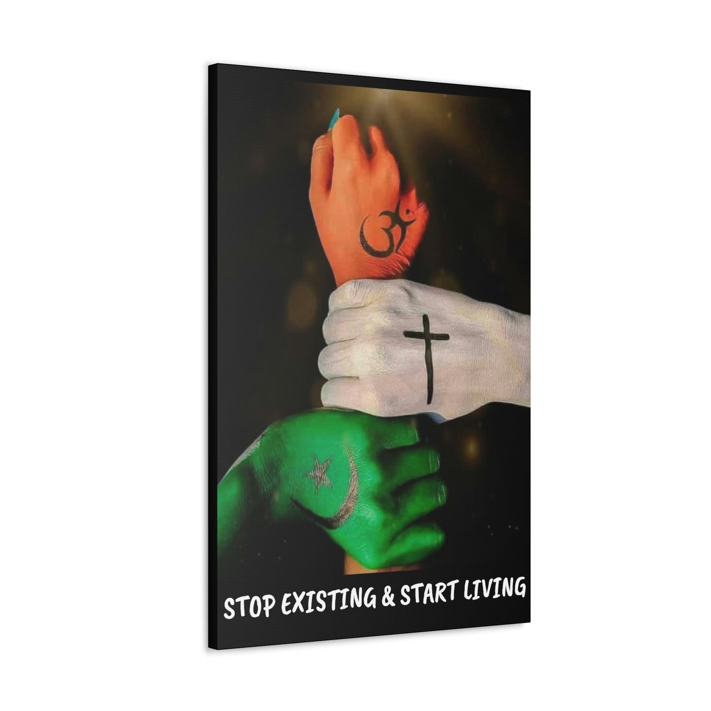 STOP EXISTING & START LIVING FAITH Canvas Gallery Wraps