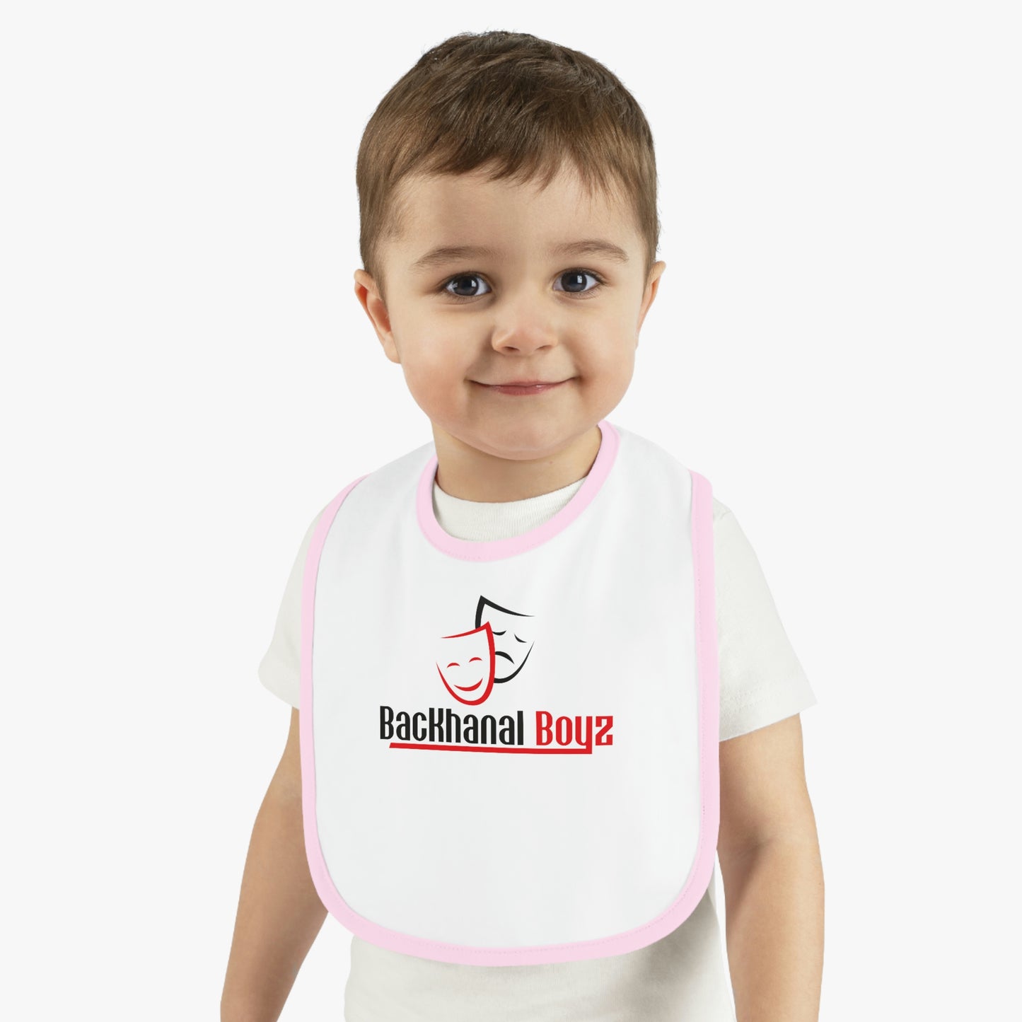 BACKHANAL MADE ME Baby Contrast Trim Jersey Bib