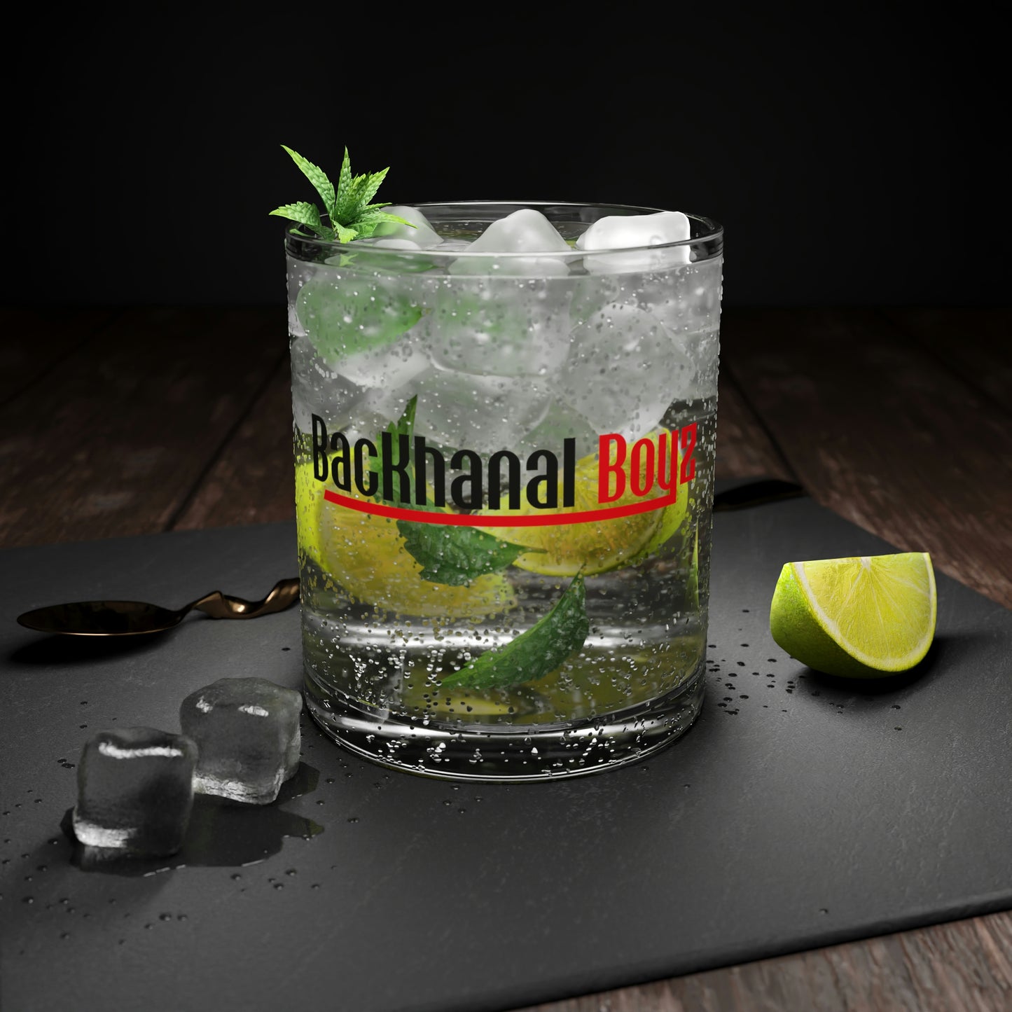 BACKHANAL BOYZ Bar Glass