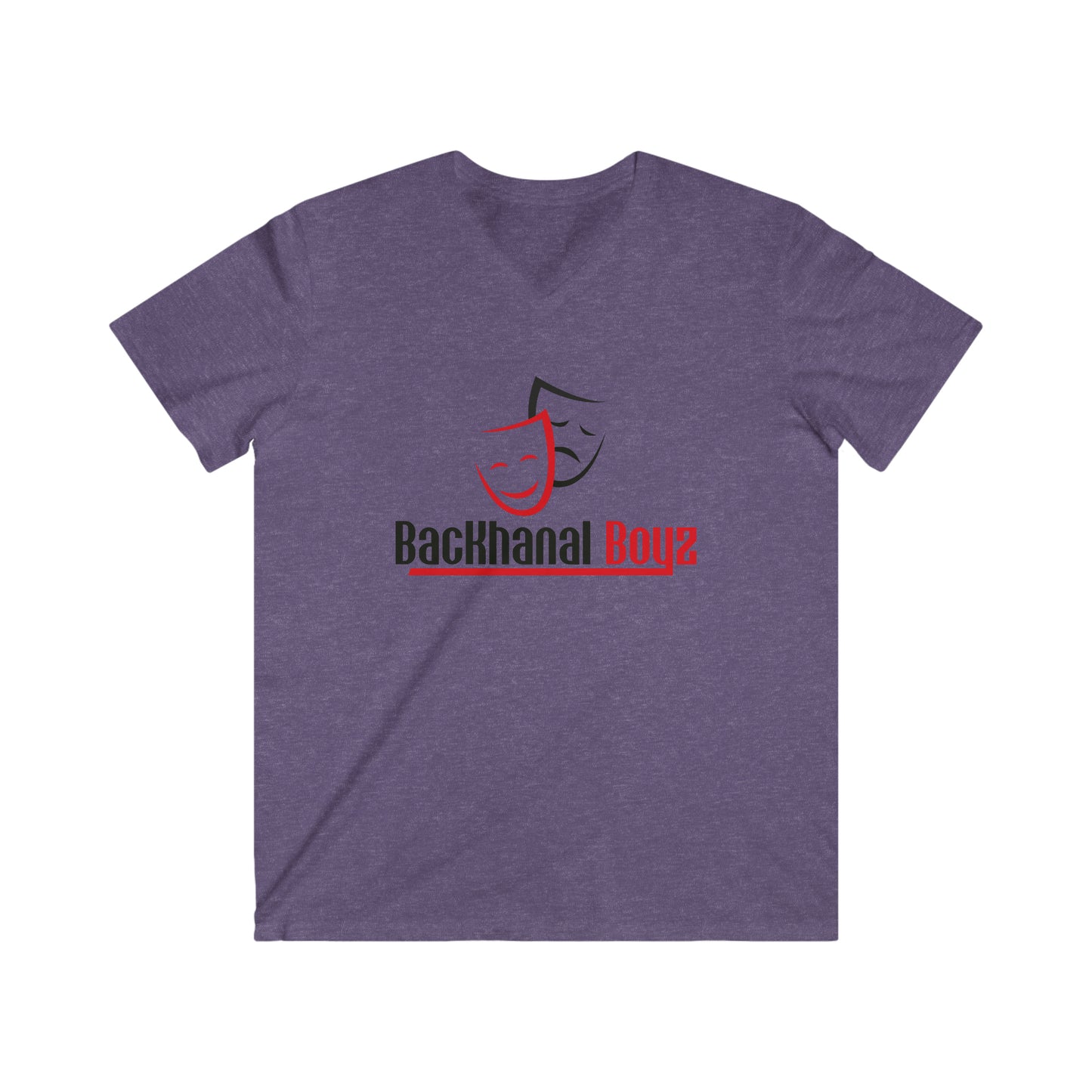 BACKHANAL Men's Fitted V-Neck Short Sleeve Tee