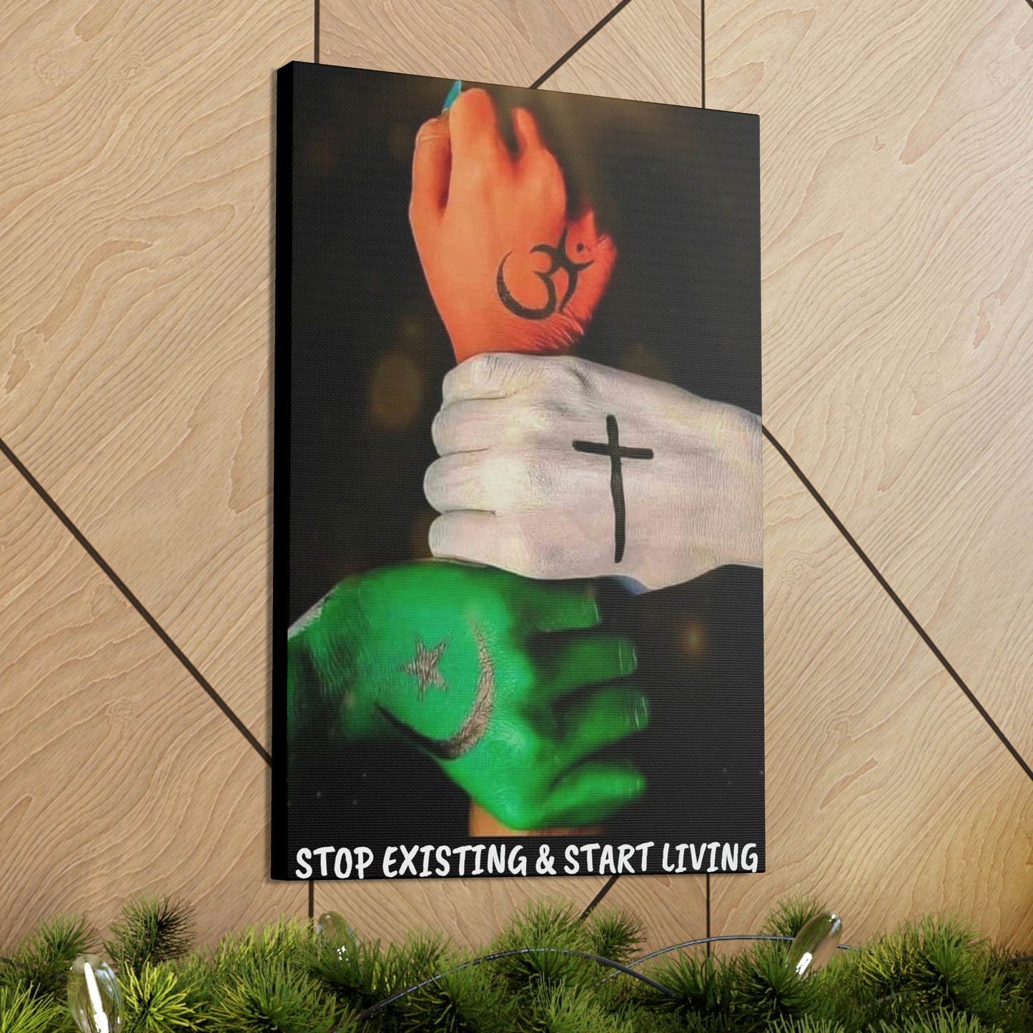 STOP EXISTING & START LIVING FAITH Canvas Gallery Wraps