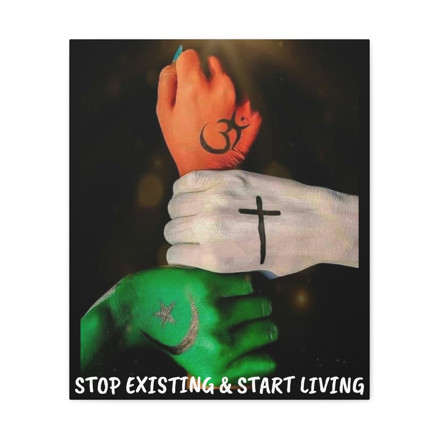 STOP EXISTING & START LIVING FAITH Canvas Gallery Wraps