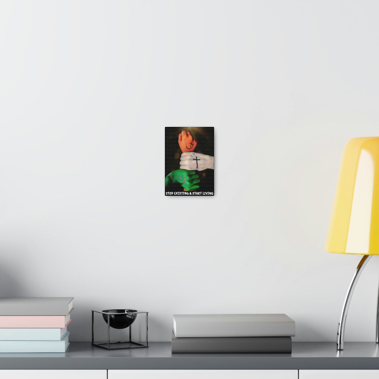 STOP EXISTING & START LIVING FAITH Canvas Gallery Wraps