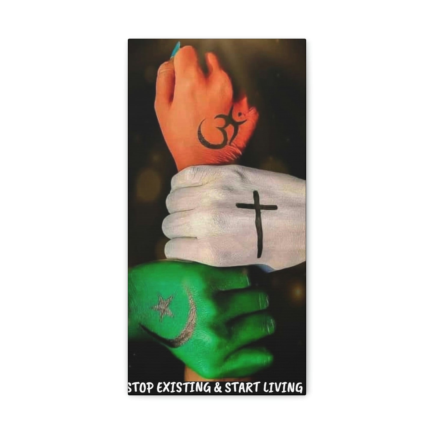 STOP EXISTING & START LIVING FAITH Canvas Gallery Wraps