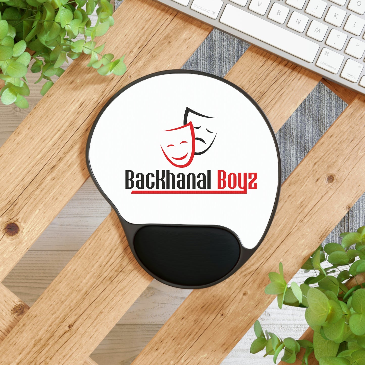 BACKHANAL BOYZ Mouse Pad With Wrist Rest