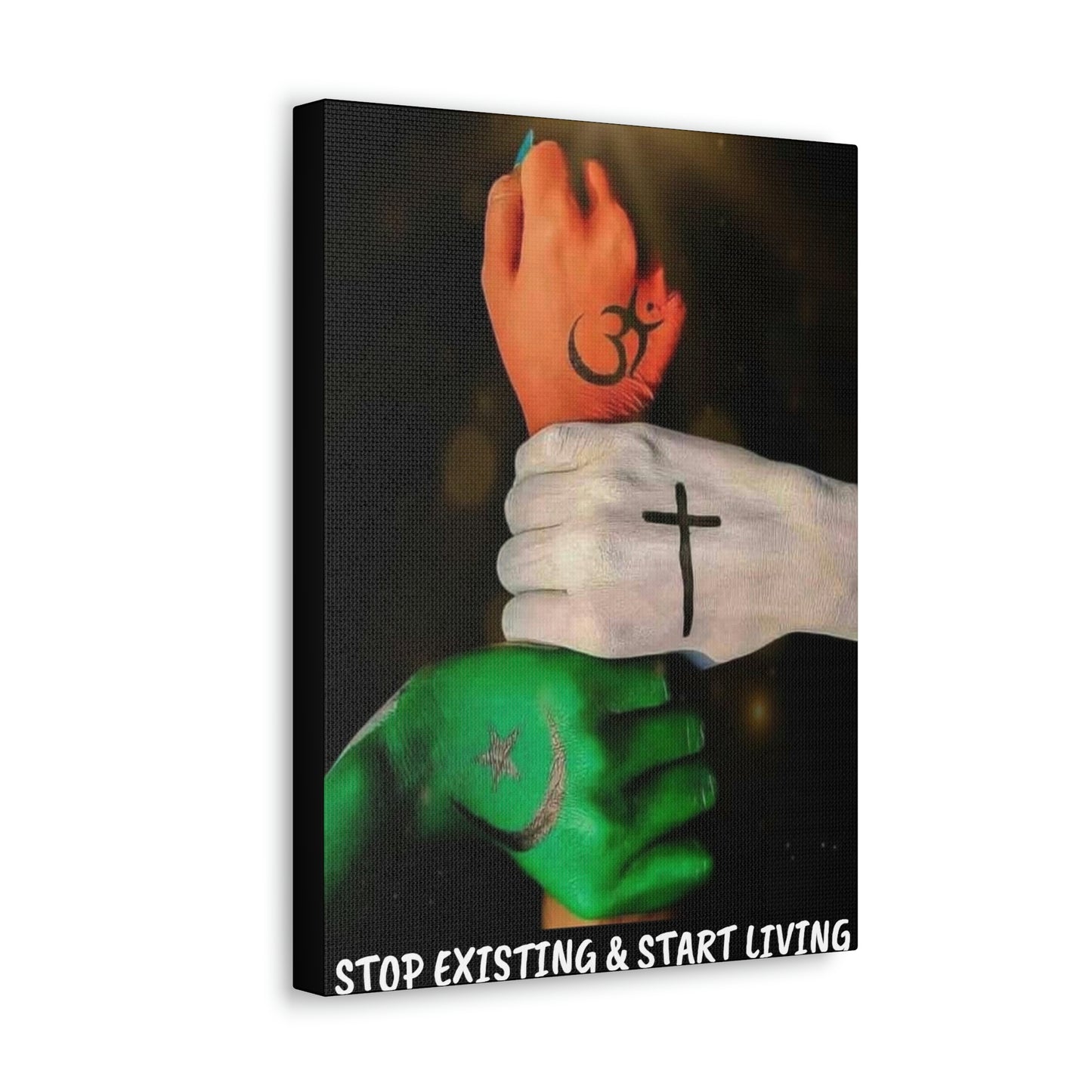 STOP EXISTING & START LIVING FAITH Canvas Gallery Wraps