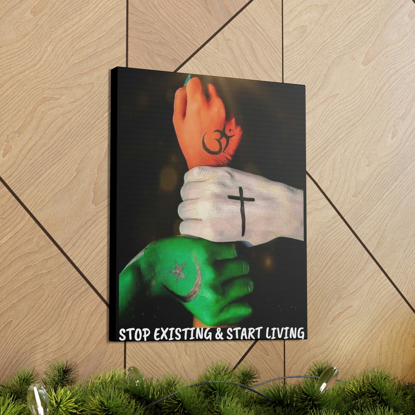 STOP EXISTING & START LIVING FAITH Canvas Gallery Wraps