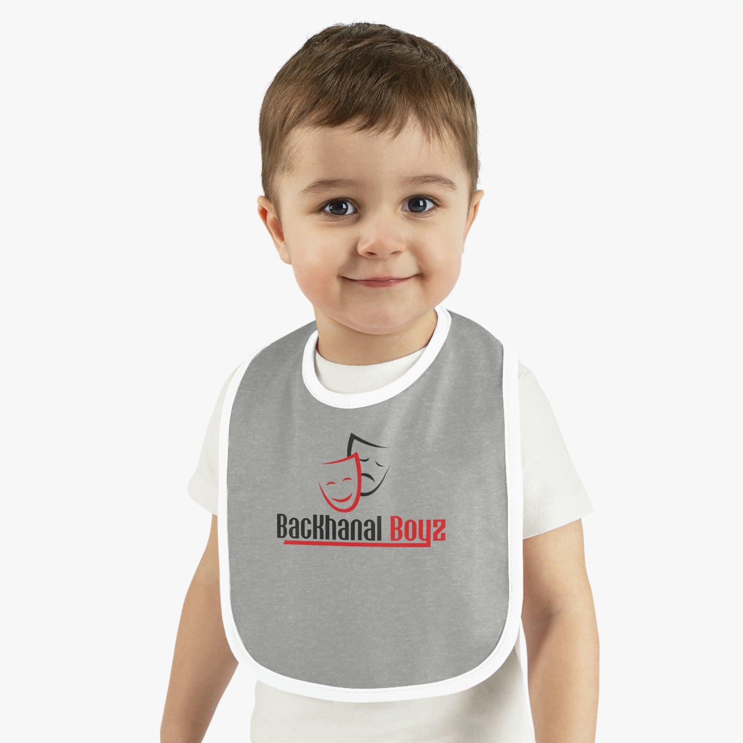 BACKHANAL MADE ME Baby Contrast Trim Jersey Bib