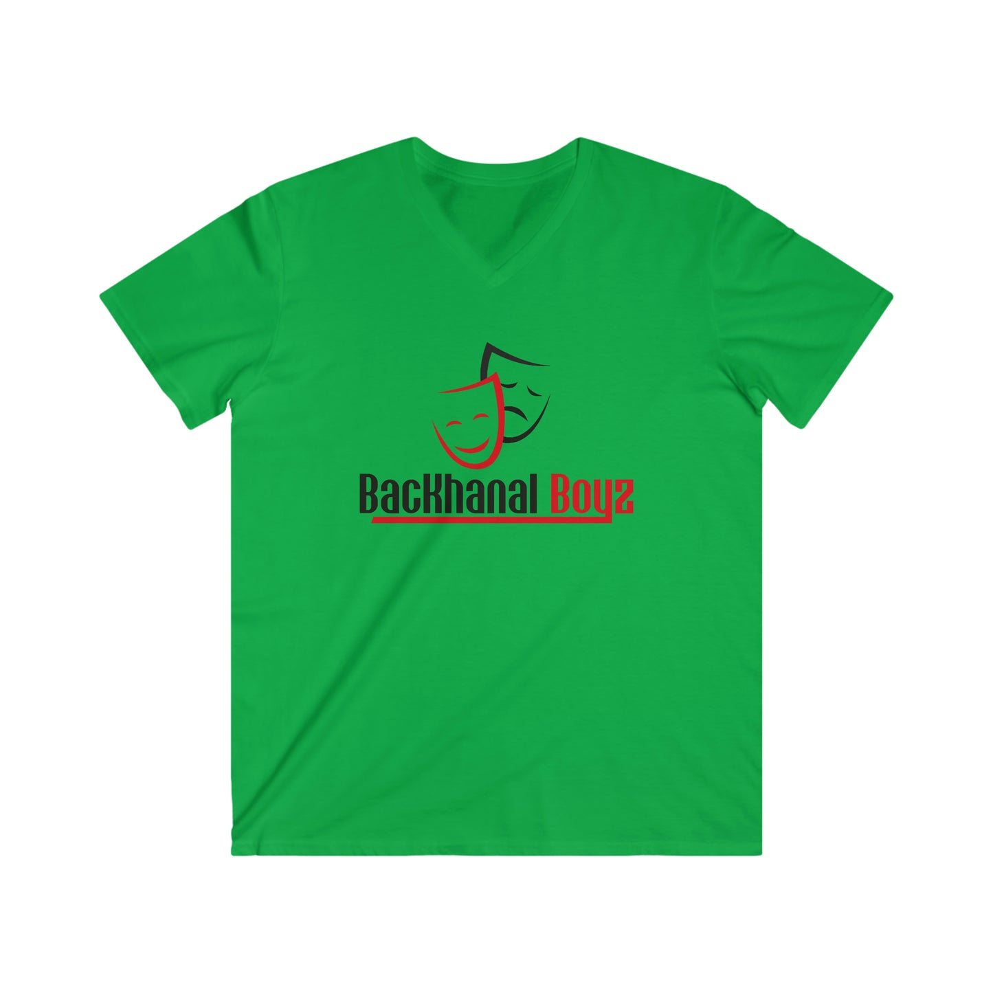 BACKHANAL Men's Fitted V-Neck Short Sleeve Tee