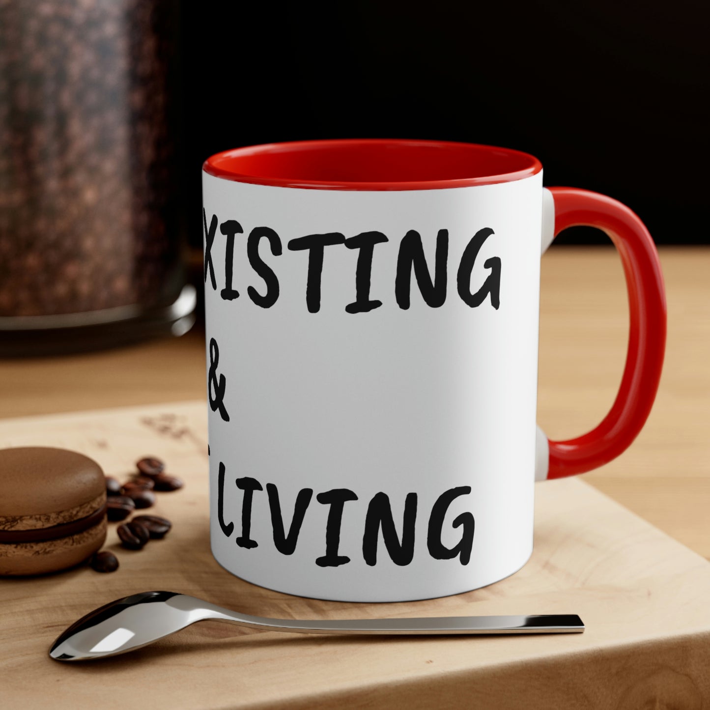 STOP EXISTING & START LIVING Two-Tone Coffee Mug, 11oz