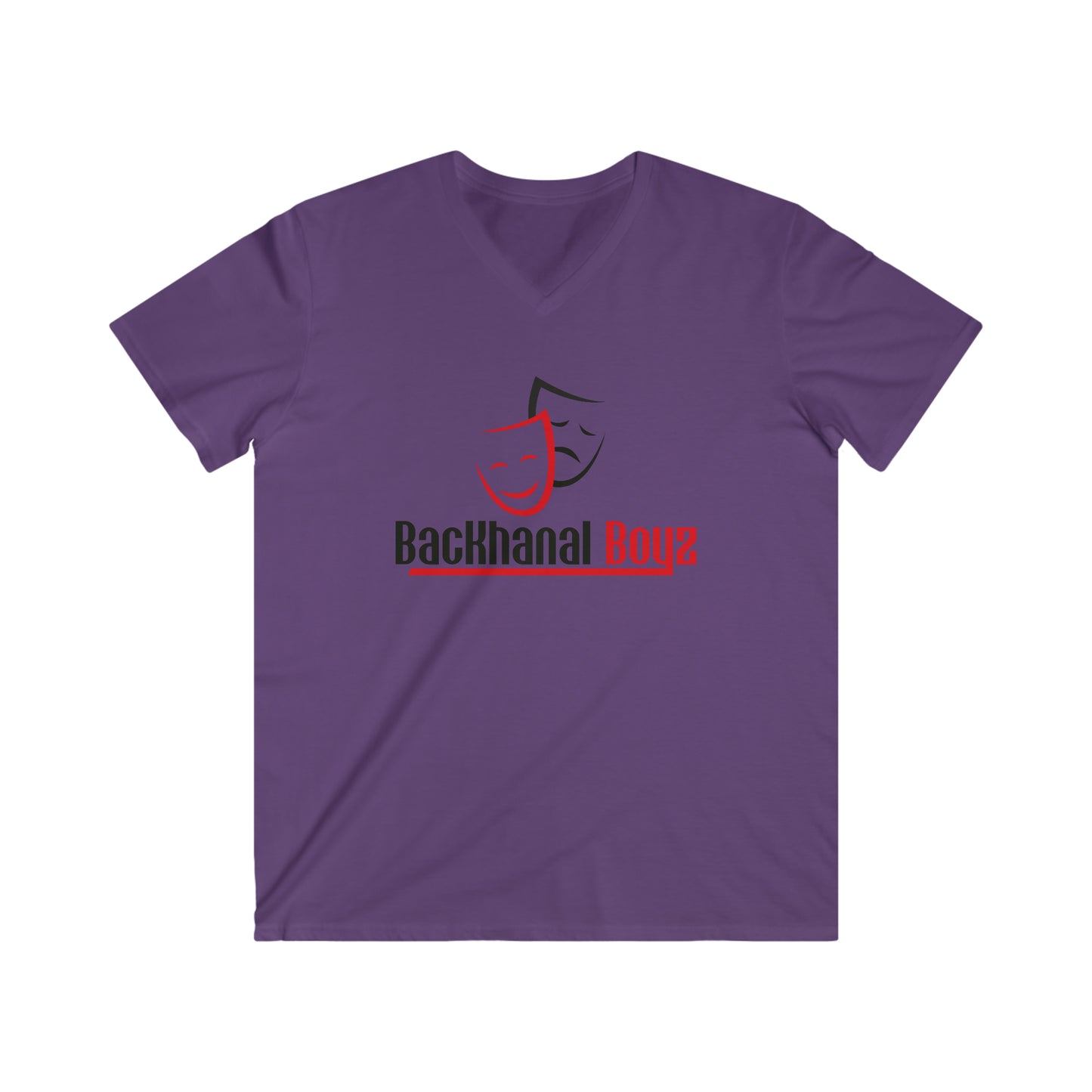 BACKHANAL Men's Fitted V-Neck Short Sleeve Tee