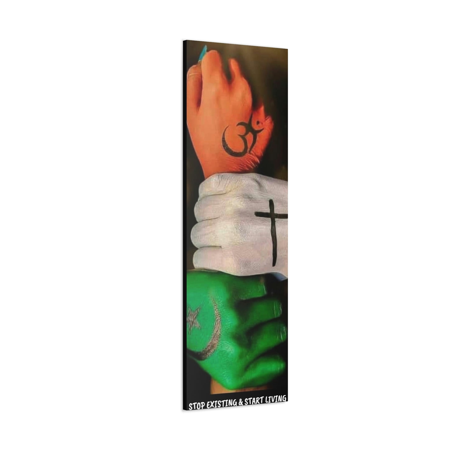 STOP EXISTING & START LIVING FAITH Canvas Gallery Wraps