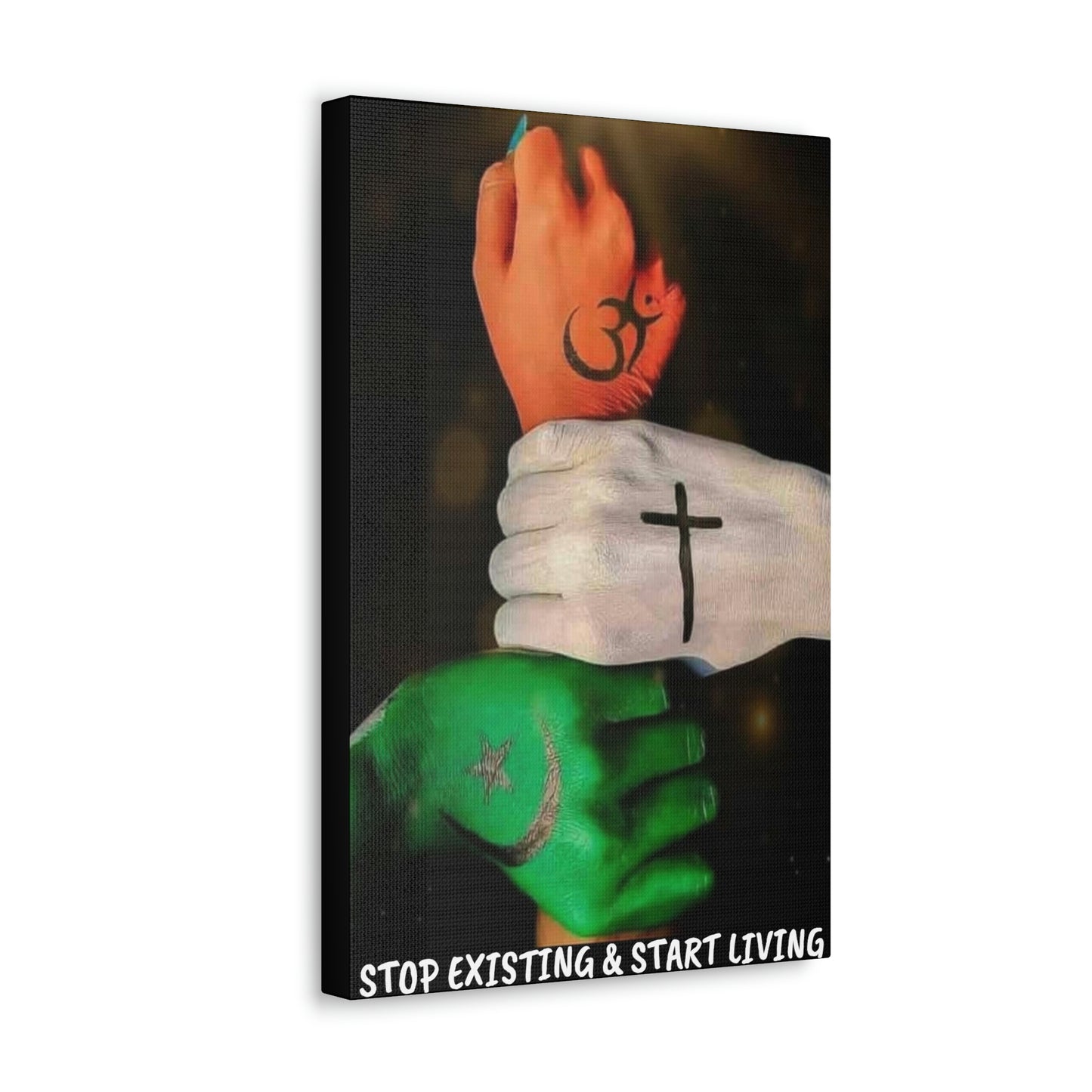 STOP EXISTING & START LIVING FAITH Canvas Gallery Wraps