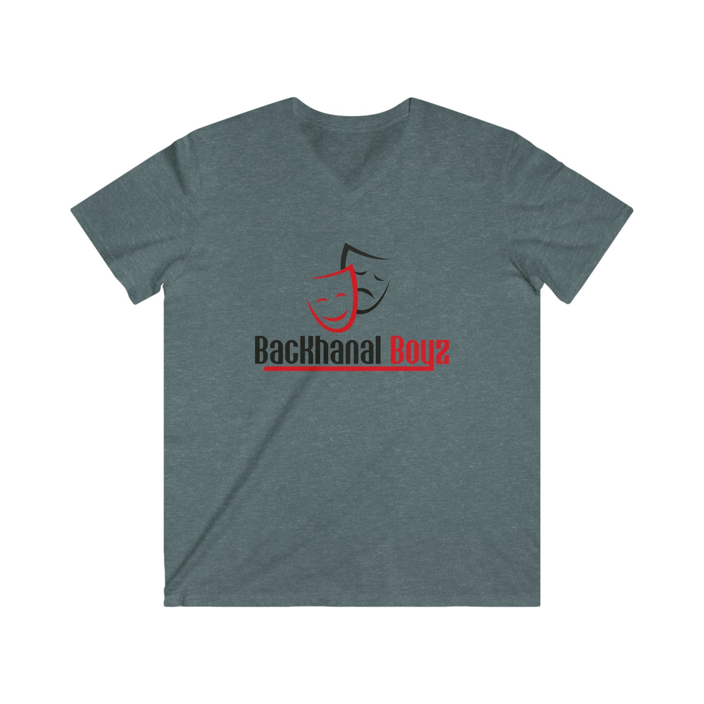 BACKHANAL Men's Fitted V-Neck Short Sleeve Tee