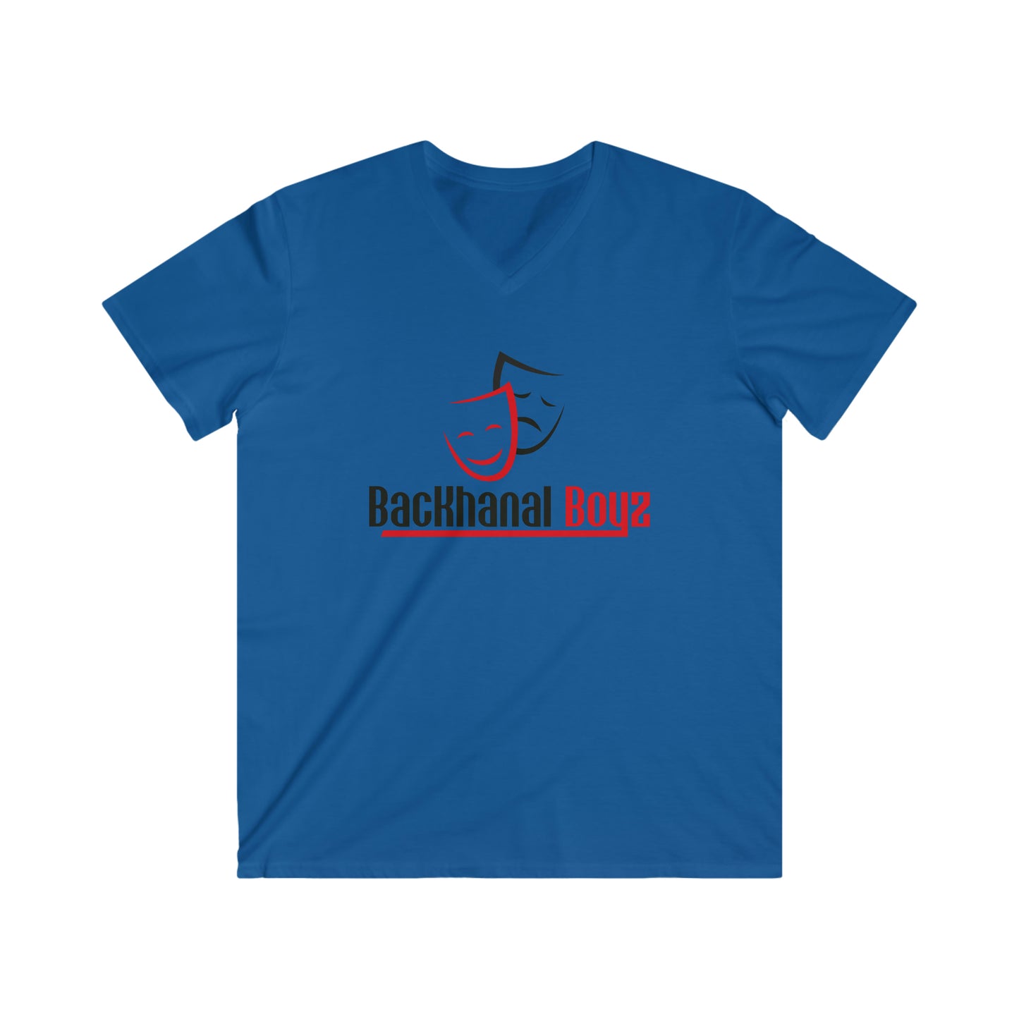 BACKHANAL Men's Fitted V-Neck Short Sleeve Tee