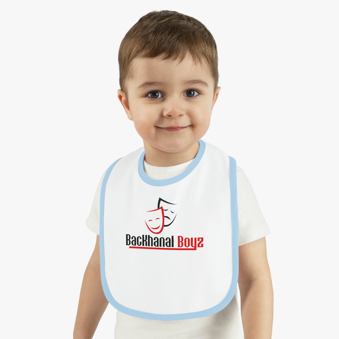 BACKHANAL MADE ME Baby Contrast Trim Jersey Bib