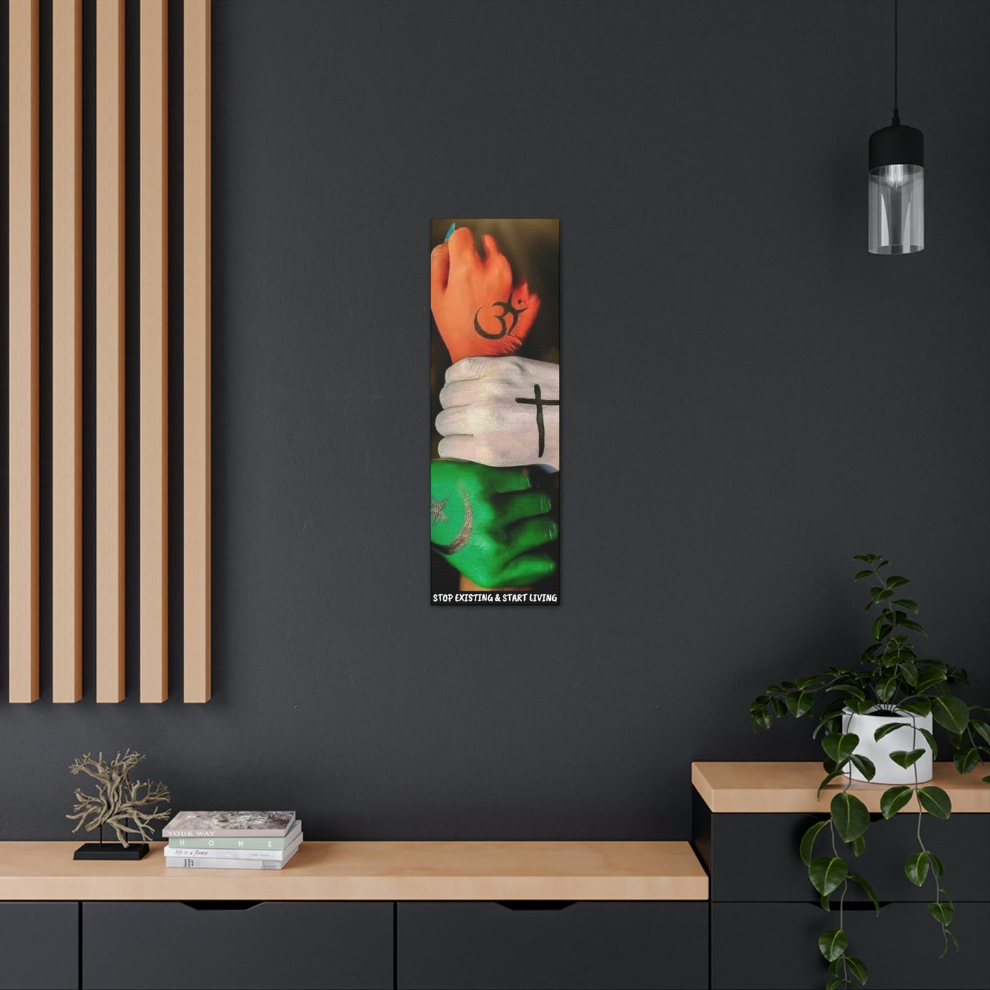 STOP EXISTING & START LIVING FAITH Canvas Gallery Wraps