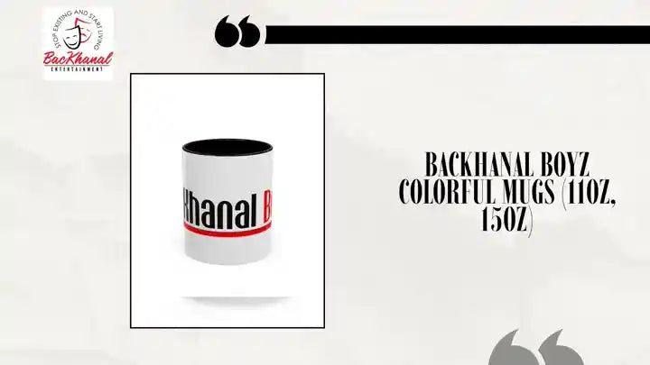 BACKHANAL BOYZ Colorful Mugs (11oz, 15oz) by@Outfy