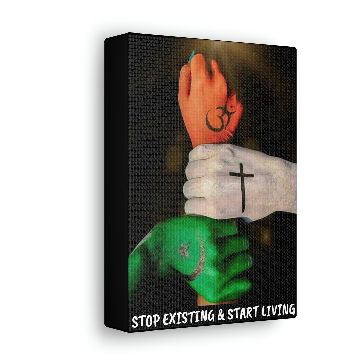 STOP EXISTING & START LIVING FAITH Canvas Gallery Wraps