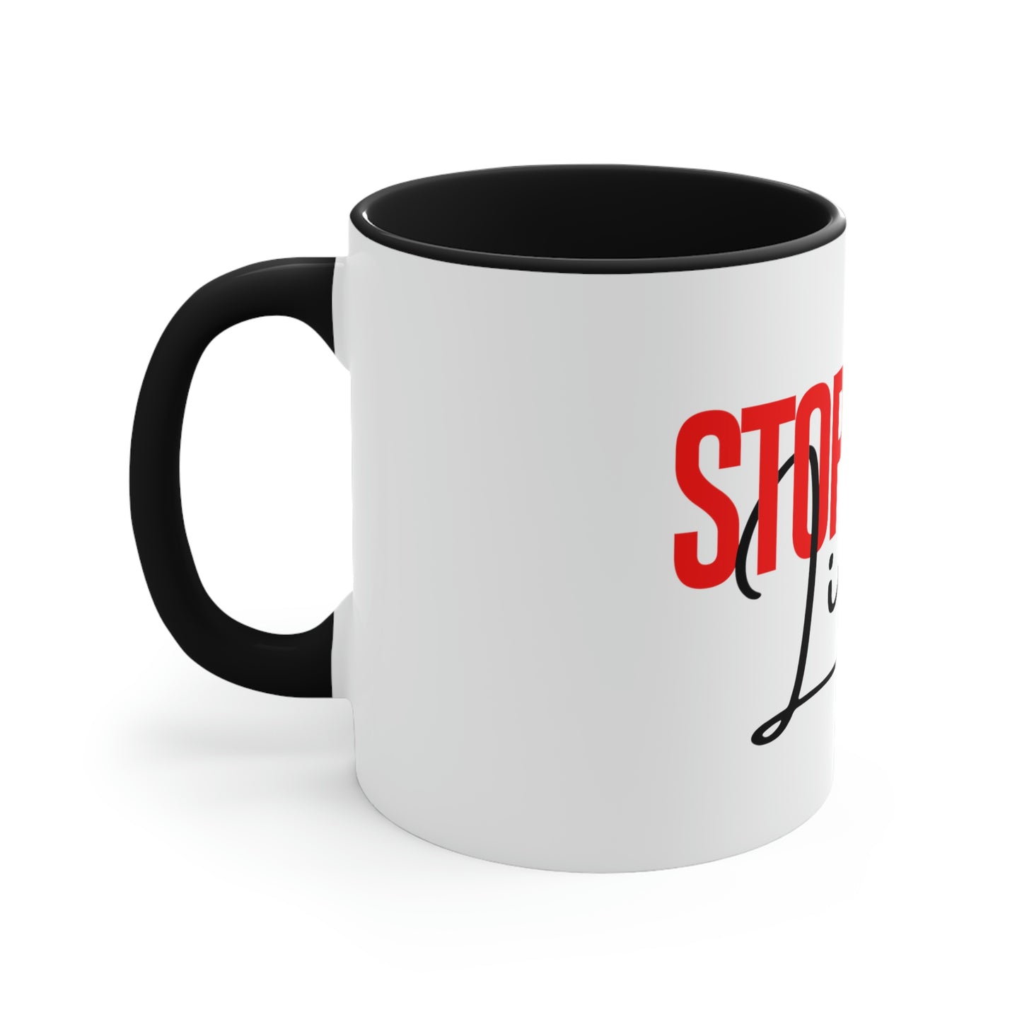 STOP EXISTING & START LIVING Two-Tone Coffee Mug, 11oz