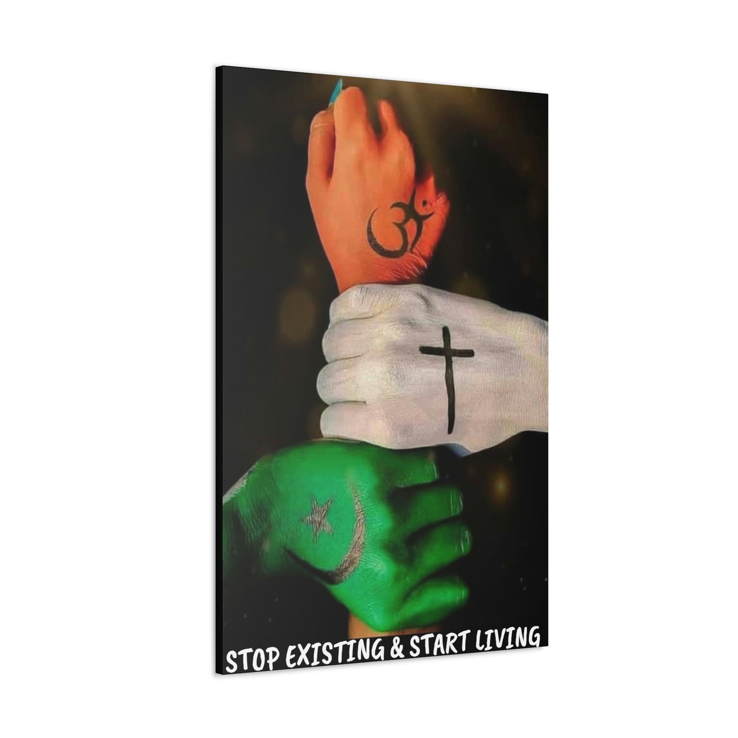 STOP EXISTING & START LIVING FAITH Canvas Gallery Wraps