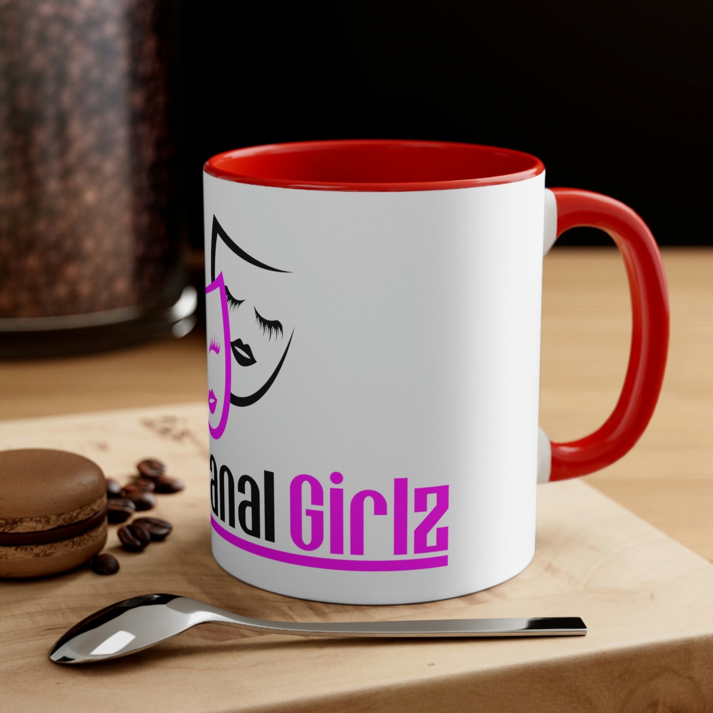 BACKHANAL GIRLZ  two-tone Coffee Mug, 11oz