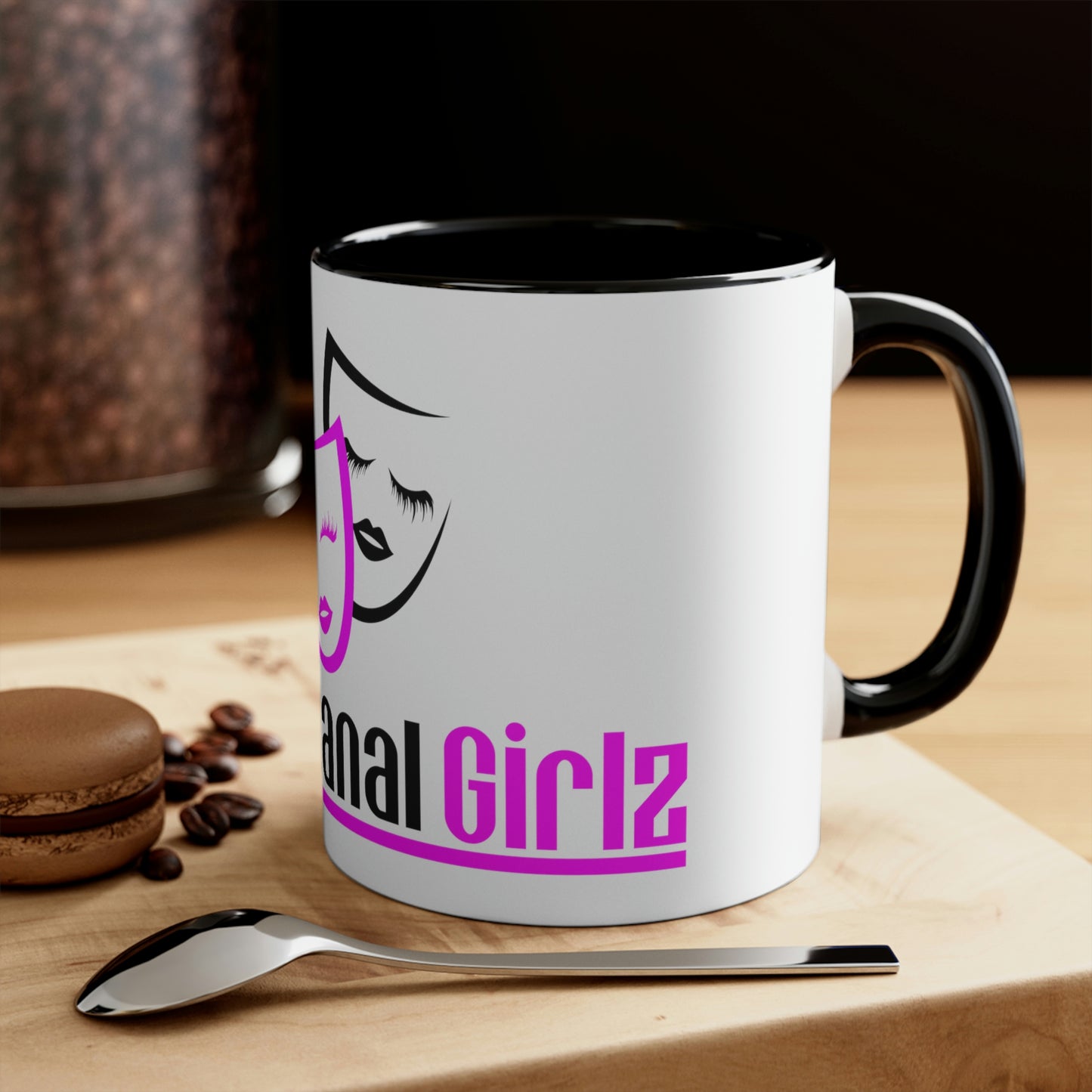 BACKHANAL GIRLZ  two-tone Coffee Mug, 11oz