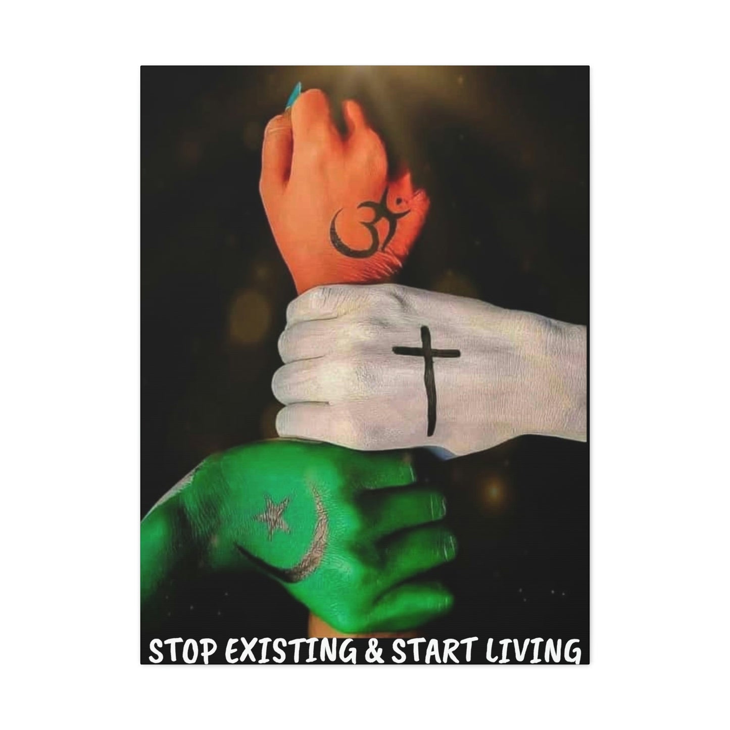 STOP EXISTING & START LIVING FAITH Canvas Gallery Wraps