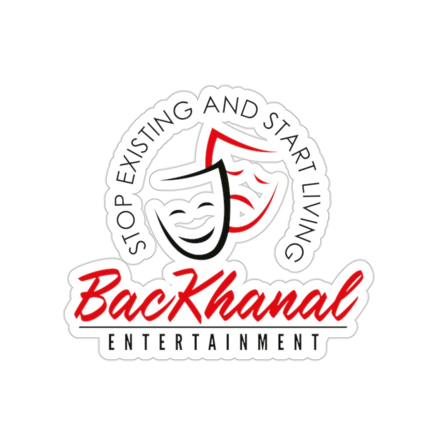 BACKHANAL ENTERTAINMENT Kiss-Cut Stickers