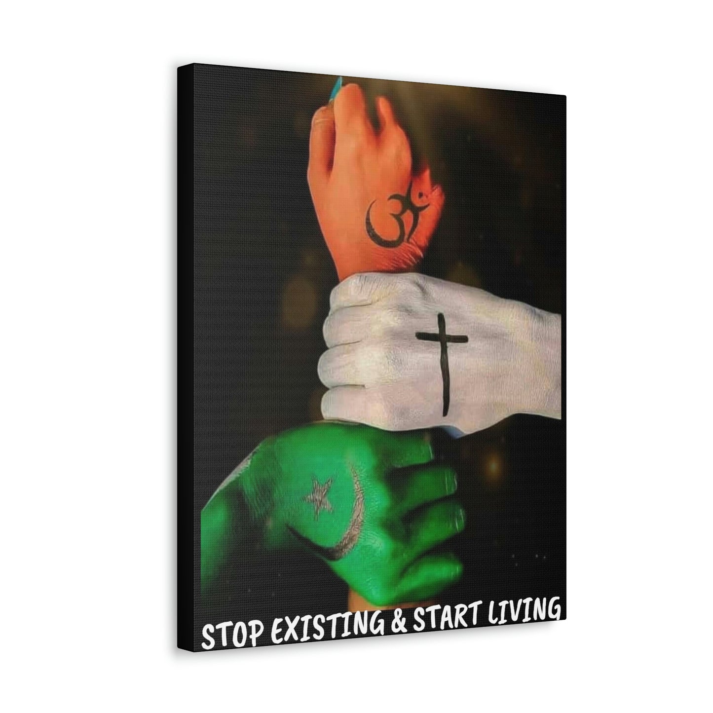 STOP EXISTING & START LIVING FAITH Canvas Gallery Wraps