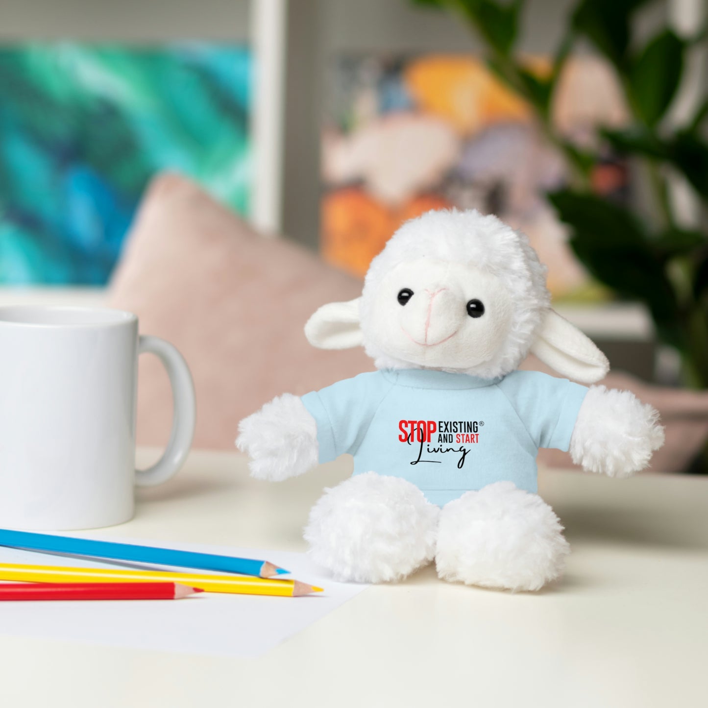 STOP EXISTING & START LIVING Stuffed Animals with Tee