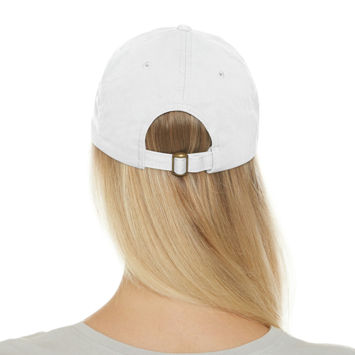 STOP EXISTING & START LIVING Dad Hat with Leather Patch (Round)