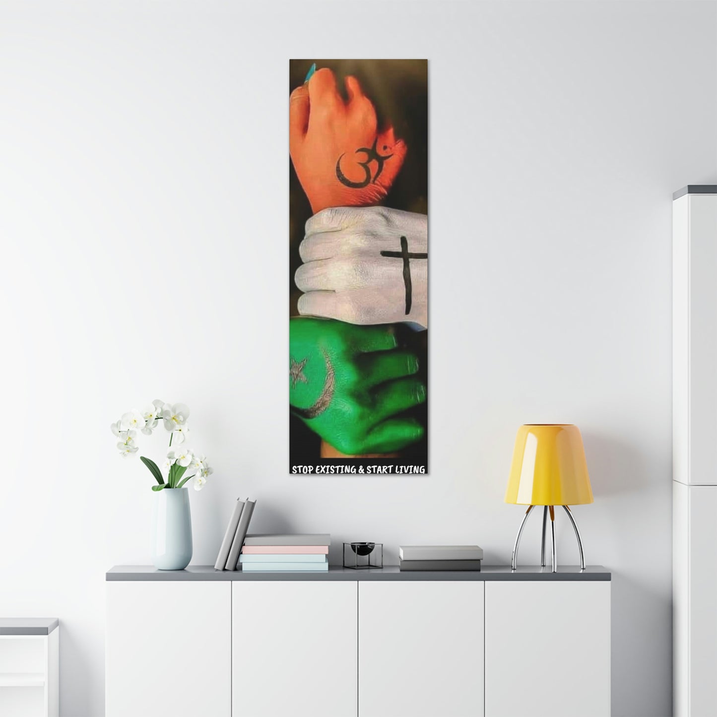 STOP EXISTING & START LIVING FAITH Canvas Gallery Wraps