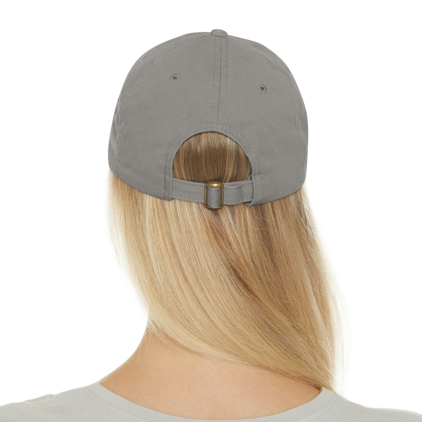 STOP EXISTING & START LIVING Dad Hat with Leather Patch (Round)