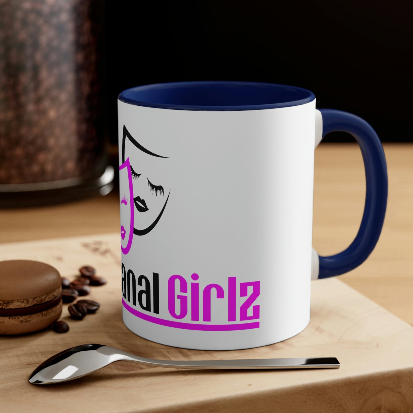 BACKHANAL GIRLZ  two-tone Coffee Mug, 11oz